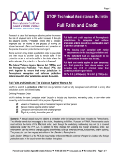 Full Faith and Credit