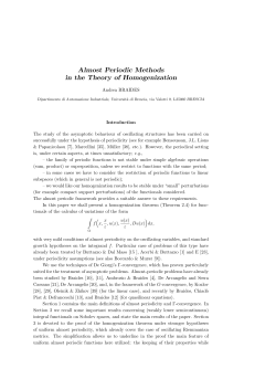 Almost Periodic Methods in the Theory of Homogenization