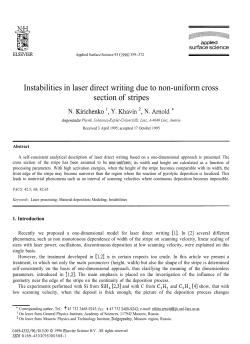 Instabilities in laser direct writing due to non