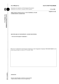 Roundtable on monopsy and buyer power