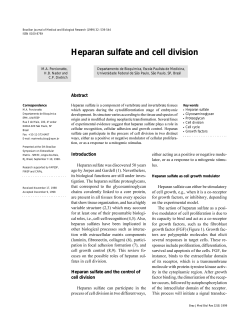 Heparan sulfate and cell division