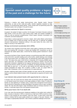 Spanish asset quality problems