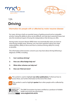 12A &ndash; Driving - MND Association
