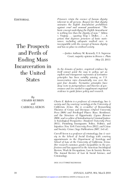 The Prospects and Perils of Ending Mass Incarceration in the United
