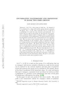 Enumerating Palindromes and Primitives in Rank Two Free Groups