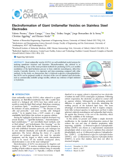 Electroformation of Giant Unilamellar Vesicles on