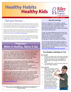 Popcorn: Make It Healthy, Spice It Up!