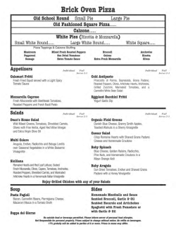 Brick Oven Pizza