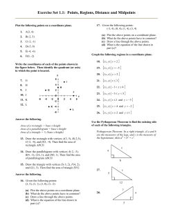 Points, Regions, Distance and Midpoints
