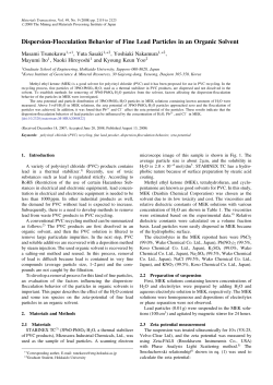 Dispersion-Flocculation Behavior of Fine Lead Particles in an