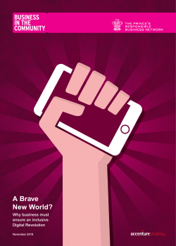 A Brave New World? - Business in the Community