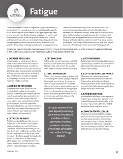 Fatigue - Canyon View Family Medicine