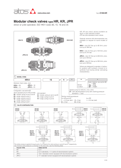 Modular check valves type HR, KR, JPR