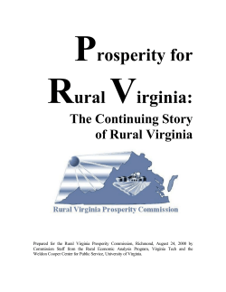 Prosperity for Rural Virginia