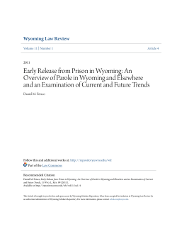 Early Release from Prison in Wyoming: An Overview of Parole in