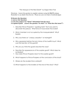 Masque of Red Death RACE Questions