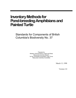 Inventory Methods for Pond breeding Amphibians and Painted Turtle