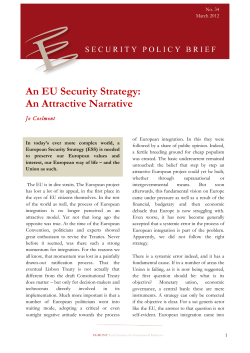 An EU Security Strategy: An Attractive Narrative