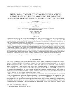 interannual variability of south-eastern african summer rainfall. part ii