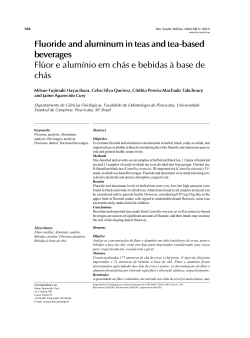 Fluoride and aluminum in teas and tea-based
