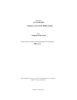 Summary record of the 2828th meeting - United Nations