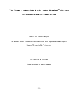 Title: Planned vs unplanned shuttle sprint running: PlayerLoadTM