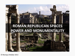 roman republican spaces power and monumentality