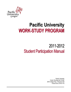 Pacific Universit yy WORK
