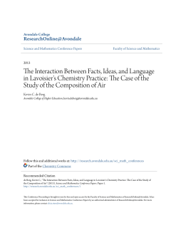 The Interaction Between Facts, Ideas, and Language in Lavoisier`s