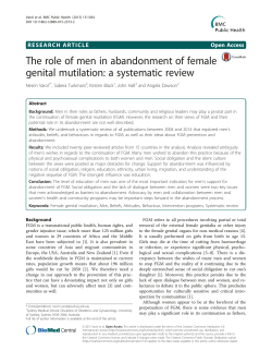 The role of men in abandonment of female genital mutilation: a