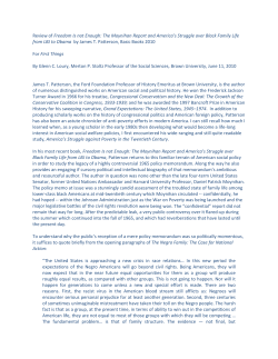 Review of Freedom Is not Enough: The Moynihan