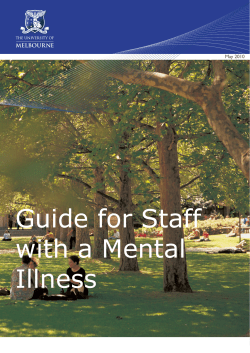 Guide for Staff with a Mental Illness