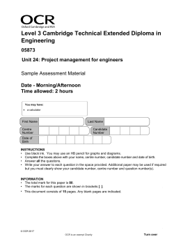 Unit 24 Project management for engineers Sample