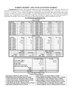 dlm market report 3b - Decatur Livestock Market