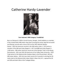 Catherine Hardy-Lavender - Georgia Sports Hall of Fame