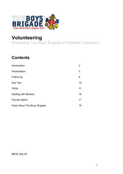 Presentation Notes - Boys` Brigade Northern Ireland