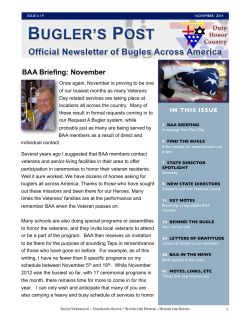 Investor Newsletter - Bugles Across America