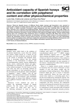 Antioxidant capacity of Spanish honeys and its correlation with