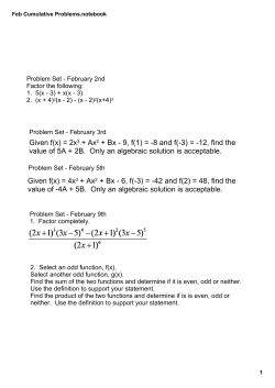 Feb Cumulative Problems.notebook