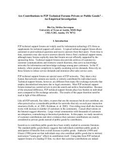 Are Contributions to P2P Technical Forums Private or Public Goods