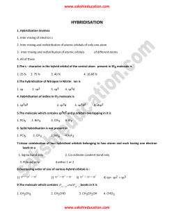 hybridisation - Sakshieducation.com