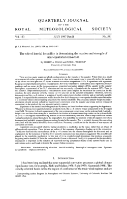 The role of inertial instability in determining the location and strength