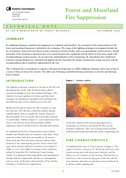 Forest and moorland fire suppression