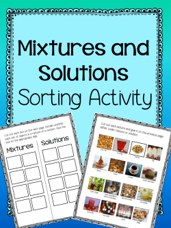 Mixtures and Solutions