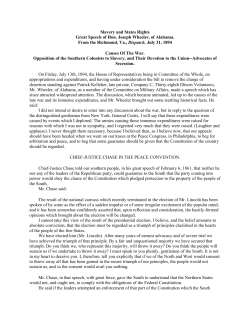 Slavery and States Rights Great Speech of Hon. Joseph Wheeler, of