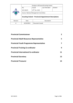Provincial Appointment Descriptions