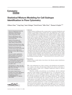 Statistical mixture modeling for cell subtype identification in flow