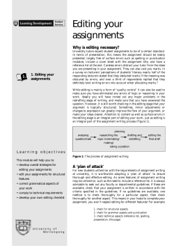 Editing your assignments