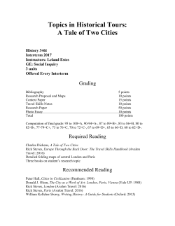 A Tale of Two Cities Syllabus 2017