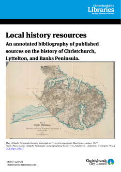Local History Resources - Christchurch City Libraries